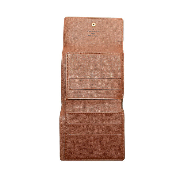 ルイ ヴィトン モノグラム ポルトフォイユ エリーズ 二つ折り財布 M61654 ブラウン PVC レザー レディース LOUIS VUITTON 【中古】