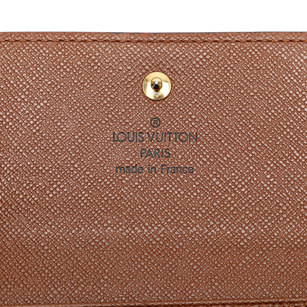 ルイ ヴィトン モノグラム ポルトフォイユ エリーズ 二つ折り財布 M61654 ブラウン PVC レザー レディース LOUIS VUITTON 【中古】