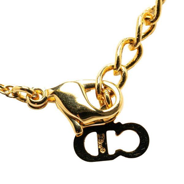 ディオール ロゴ ネックレス ゴールド メッキ レディース Dior 【中古】