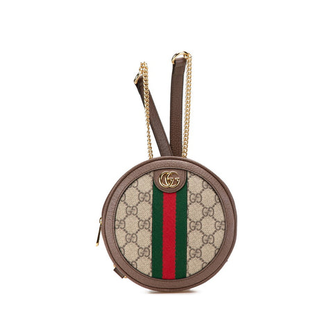 グッチ GGスプリーム オフィディアミニ リュック バックパック 598661 ブラウン PVC レザー レディース GUCCI 【中古】