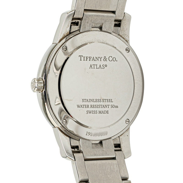 ティファニー アトラス 2ハンド 腕時計 34875987 クオーツ ブラック文字盤 ステンレススチール メンズ TIFFANY&Co. 【中古】