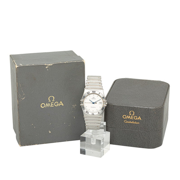 オメガ コンステレーション 腕時計 クオーツ アイボリー文字盤 ステンレススチール レディース OMEGA 【中古】