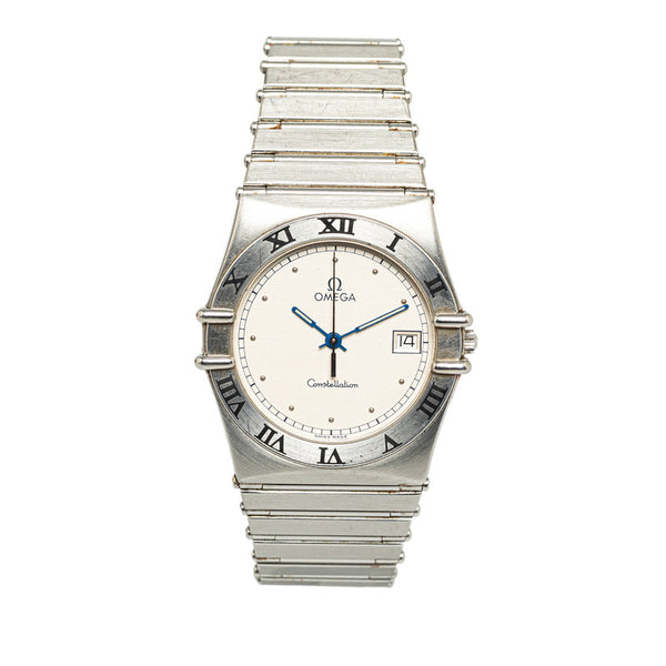 オメガ コンステレーション 腕時計 クオーツ アイボリー文字盤 ステンレススチール レディース OMEGA 【中古】