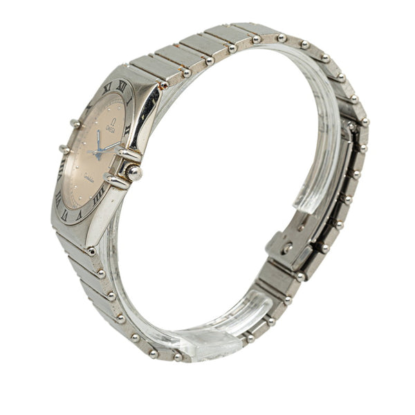 オメガ コンステレーション 腕時計 クオーツ アイボリー文字盤 ステンレススチール レディース OMEGA 【中古】