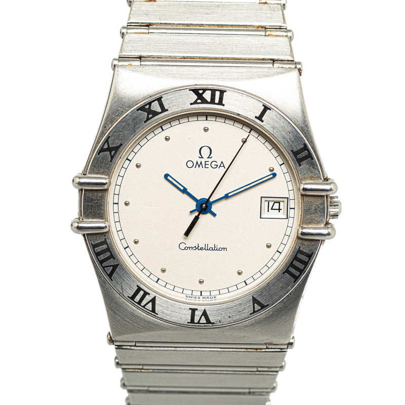 オメガ コンステレーション 腕時計 クオーツ アイボリー文字盤 ステンレススチール レディース OMEGA 【中古】
