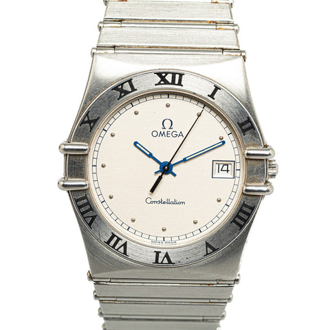 オメガ コンステレーション 腕時計 クオーツ アイボリー文字盤 ステンレススチール レディース OMEGA 【中古】