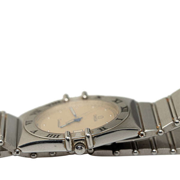 オメガ コンステレーション 腕時計 クオーツ アイボリー文字盤 ステンレススチール レディース OMEGA 【中古】