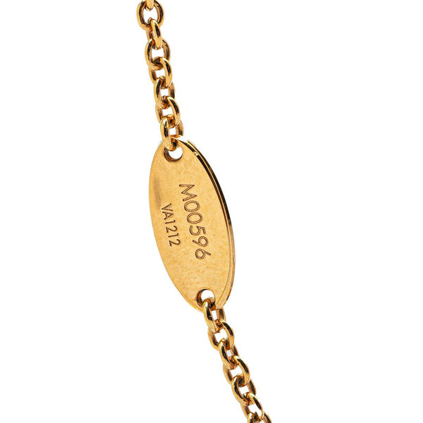 ルイ ヴィトン コリエ LVアイコニック ラインストーン ネックレス M00596 ゴールド メッキ レディース LOUIS VUITTON 【中古】