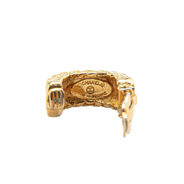 シャネル ココマーク チェーン モチーフ イヤリング ゴールド メッキ レディース CHANEL 【中古】