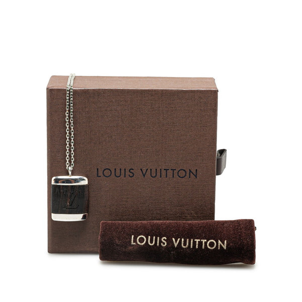 ルイ ヴィトン パンダンティフ ボワ ネックレス M65372 シルバー ブラウン メタル ウッド レディース LOUIS VUITTON 【中古】