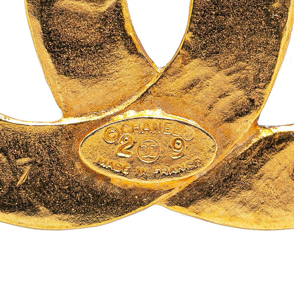 シャネル ココマーク ラウンド 編み込み ブローチ ゴールド メッキ レディース CHANEL 【中古】