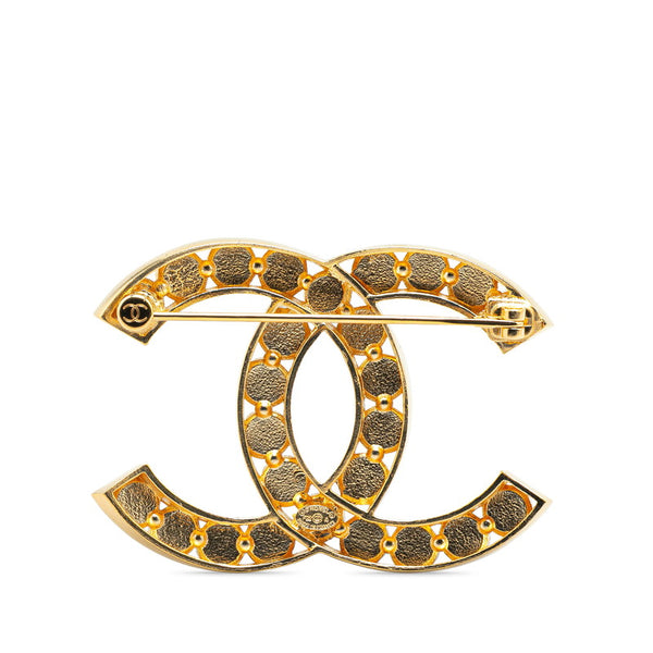 シャネル ココマーク ラインストーン ブローチ ゴールド メッキ レディース CHANEL 【中古】