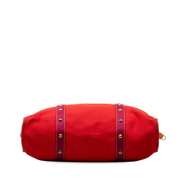 ルイ ヴィトン アンティグア カバGM ハンドバッグ トートバッグ M40031 ルージュ パープル キャンバス レザー レディース LOUIS VUITTON 【中古】