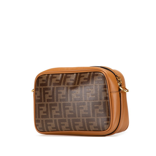 フェンディ ズッカ キャム 斜め掛け ショルダーバッグ 8BT287 ブラウン PVC レザー レディース FENDI 【中古】