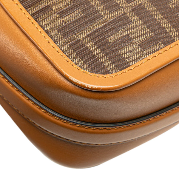 フェンディ ズッカ キャム 斜め掛け ショルダーバッグ 8BT287 ブラウン PVC レザー レディース FENDI 【中古】