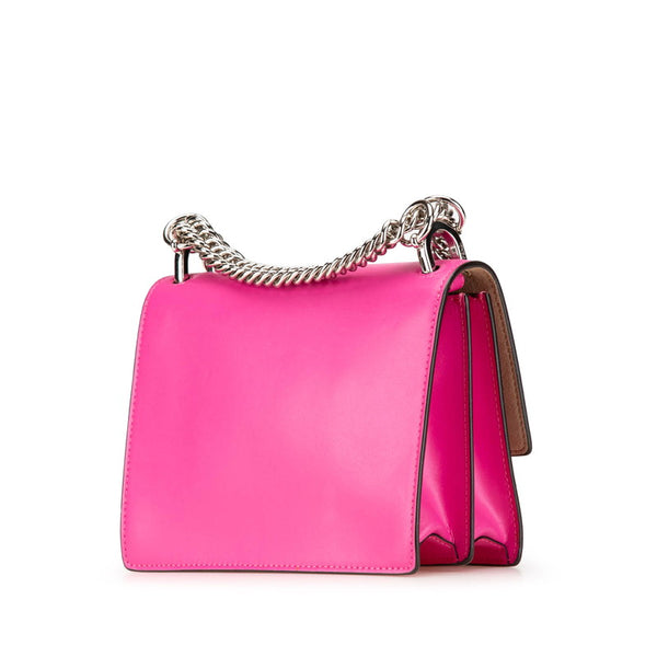 フェンディ キャナイ ミニ チェーン ショルダーバッグ 8M0381 ピンク レザー レディース FENDI 【中古】