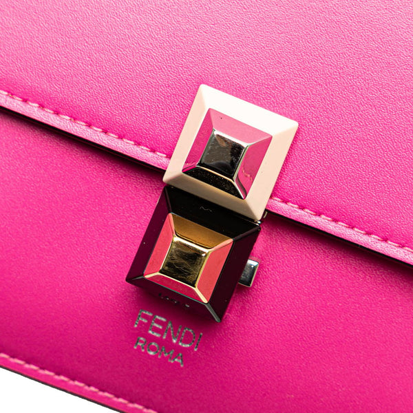 フェンディ キャナイ ミニ チェーン ショルダーバッグ 8M0381 ピンク レザー レディース FENDI 【中古】
