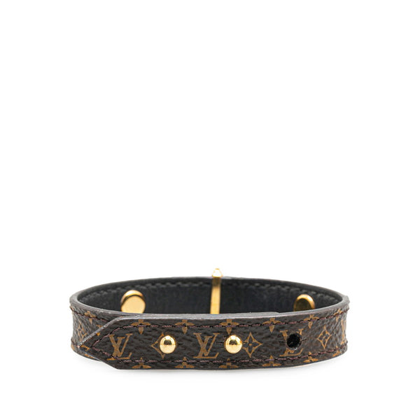 ルイ ヴィトン モノグラム ブラスレ ブルーミング ブレスレット #19 M6534E ブラウン PVC レザー レディース LOUIS VUITTON 【中古】