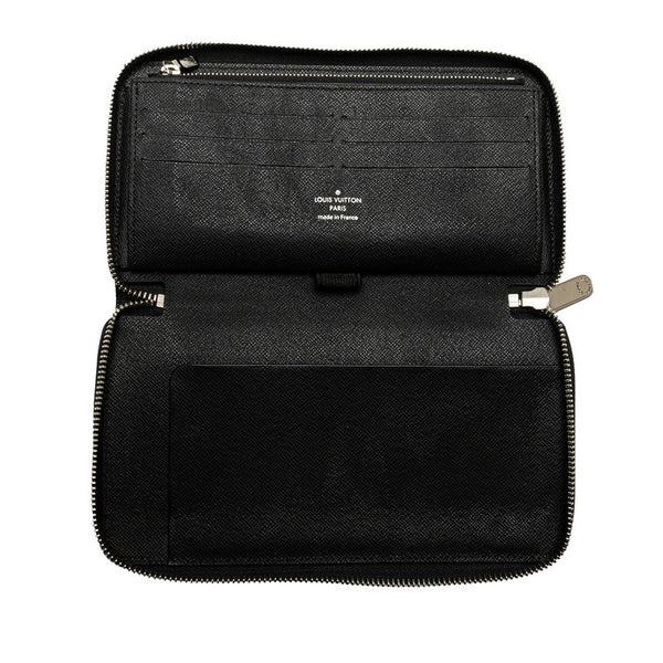 ルイ ヴィトン エピ ジッピーオーガナイザー ラウンドファスナー 長財布 M63852 ノワール ブラック レザー メンズ LOUIS VUITTON 【中古】