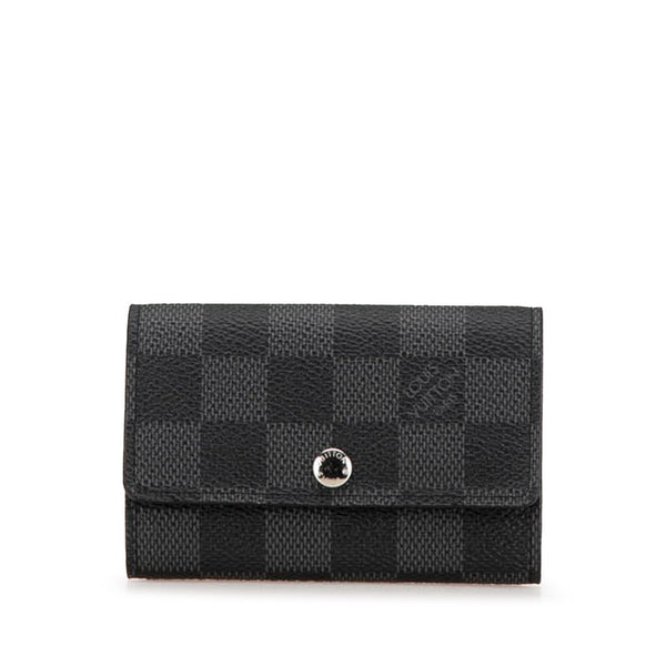 ルイ ヴィトン ダミエ グラフィット ミュルティクレ6 キーケース N62662 ブラック PVC レザー レディース LOUIS VUITTON 【中古】