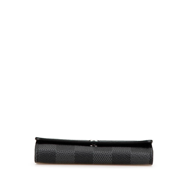 ルイ ヴィトン ダミエ グラフィット ミュルティクレ6 キーケース N62662 ブラック PVC レザー レディース LOUIS VUITTON 【中古】