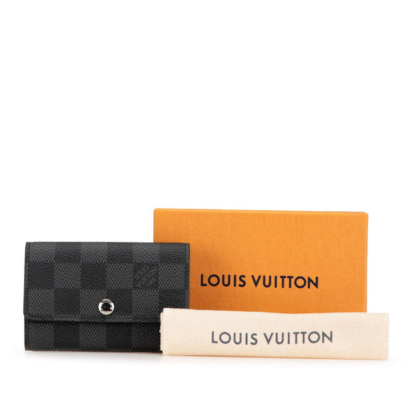 ルイ ヴィトン ダミエ グラフィット ミュルティクレ6 キーケース N62662 ブラック PVC レザー レディース LOUIS VUITTON 【中古】