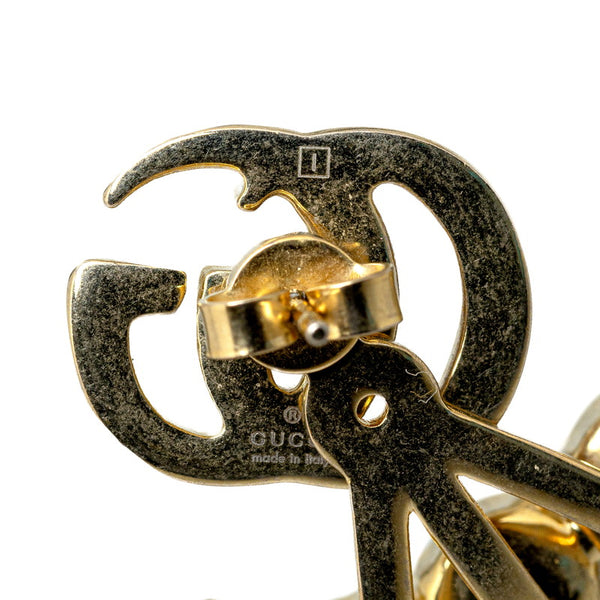 グッチ GG パール ピアス ゴールド メッキ レディース GUCCI 【中古】