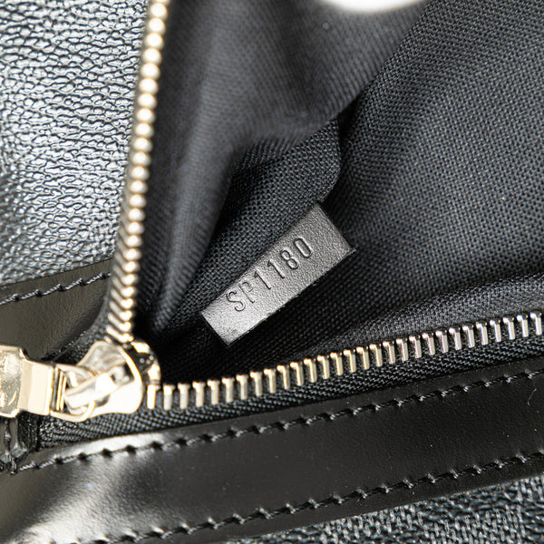 ルイ ヴィトン ダミエ グラフィット ダニエルMM 斜め掛け ショルダーバッグ N58029 ブラック PVC レザー メンズ LOUIS VUITTON 【中古】