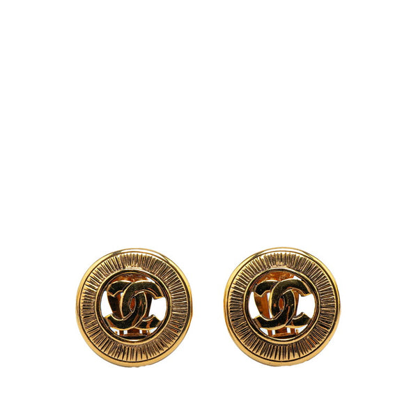シャネル ココマーク ラウンド イヤリング ゴールド メッキ レディース CHANEL 【中古】