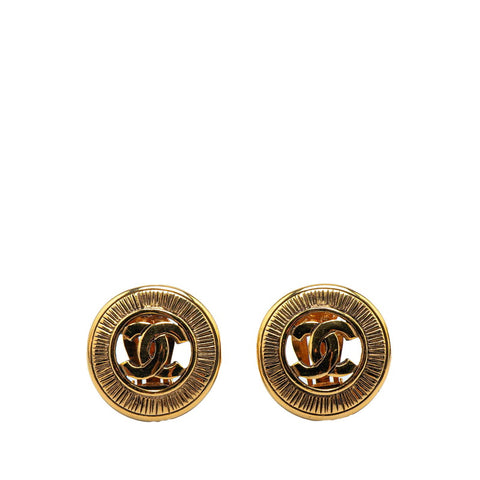 シャネル ココマーク ラウンド イヤリング ゴールド メッキ レディース CHANEL 【中古】