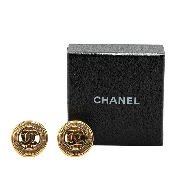シャネル ココマーク ラウンド イヤリング ゴールド メッキ レディース CHANEL 【中古】