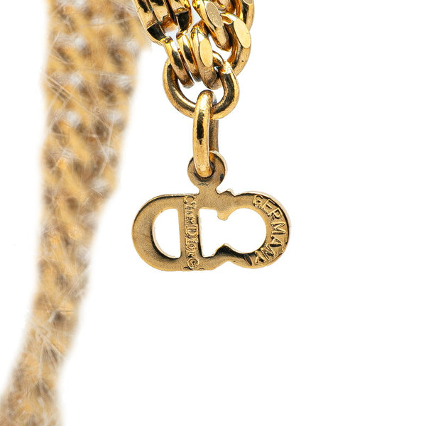 ディオール CDロゴ ネックレス ゴールド メッキ レディース Dior 【中古】