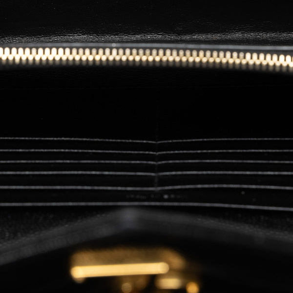 サンローラン モノグラム チェーンウォレット ショルダーバッグ 377828 ブラック ゴールド レザー レディース SAINT LAURENT 【中古】