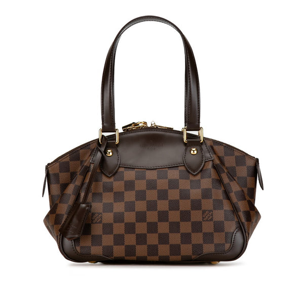 ルイ ヴィトン ダミエ ヴェローナPM ハンドバッグ N41117 ブラウン PVC レザー レディース LOUIS VUITTON 【中古】