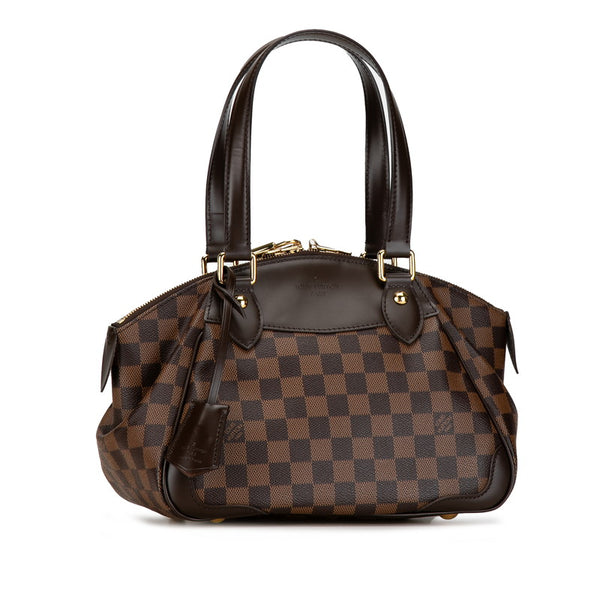 ルイ ヴィトン ダミエ ヴェローナPM ハンドバッグ N41117 ブラウン PVC レザー レディース LOUIS VUITTON 【中古】