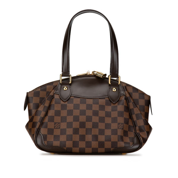ルイ ヴィトン ダミエ ヴェローナPM ハンドバッグ N41117 ブラウン PVC レザー レディース LOUIS VUITTON 【中古】