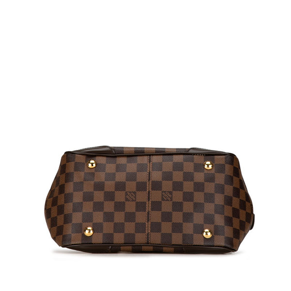 ルイ ヴィトン ダミエ ヴェローナPM ハンドバッグ N41117 ブラウン PVC レザー レディース LOUIS VUITTON 【中古】