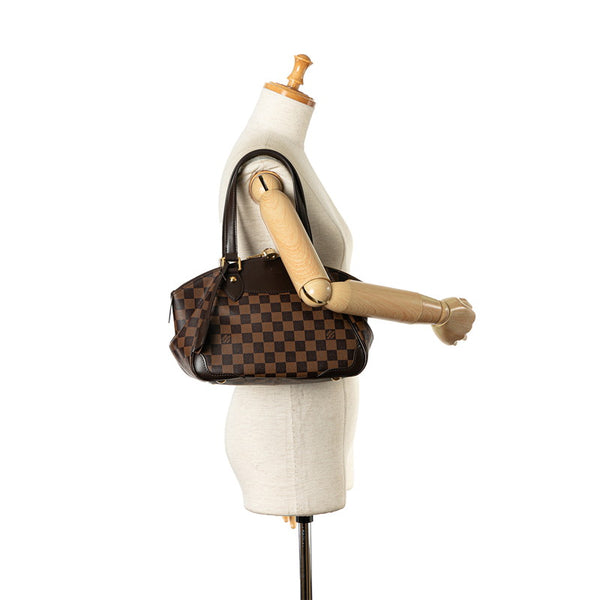 ルイ ヴィトン ダミエ ヴェローナPM ハンドバッグ N41117 ブラウン PVC レザー レディース LOUIS VUITTON 【中古】