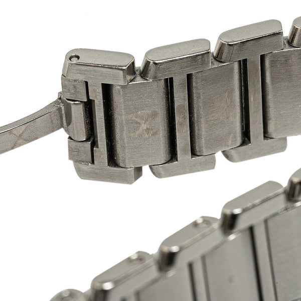 カルティエ タンクフランセーズSM 腕時計 W51008Q3 クオーツ ホワイト文字盤 ステンレススチール レディース CARTIER 【中古】