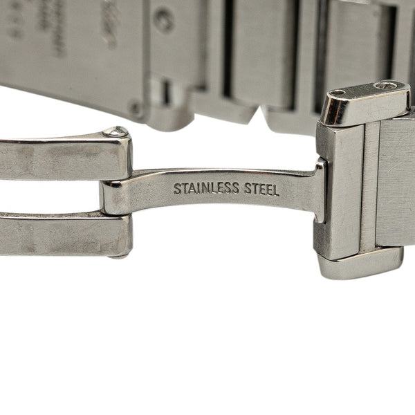 カルティエ タンクフランセーズSM 腕時計 W51008Q3 クオーツ ホワイト文字盤 ステンレススチール レディース CARTIER 【中古】