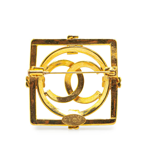 シャネル ココマーク スクエア サークル ブローチ ゴールド メッキ レディース CHANEL 【中古】