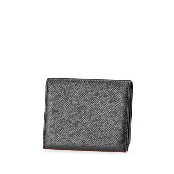 ルイ ヴィトン タイガ  アンヴェロップ カルト ドゥ ヴィジット  カードケース M64595 ノワール ブラック レザー レディース LOUIS VUITTON 【中古】