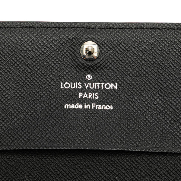 ルイ ヴィトン タイガ  アンヴェロップ カルト ドゥ ヴィジット  カードケース M64595 ノワール ブラック レザー レディース LOUIS VUITTON 【中古】