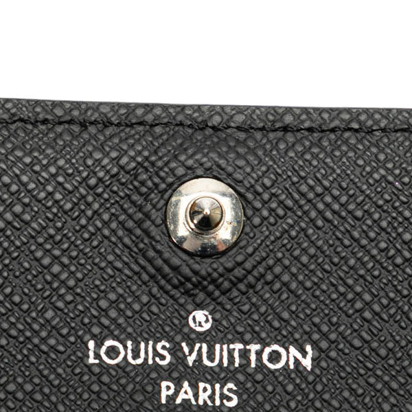 ルイ ヴィトン タイガ  アンヴェロップ カルト ドゥ ヴィジット  カードケース M64595 ノワール ブラック レザー レディース LOUIS VUITTON 【中古】