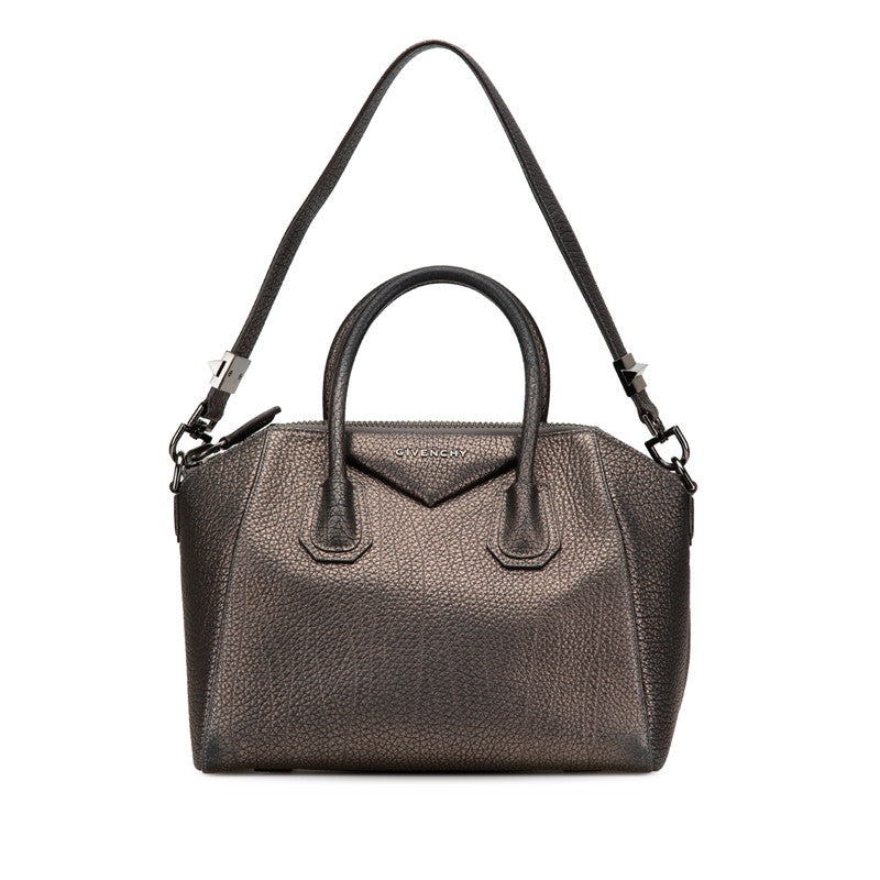ジバンシー アンティゴナ ハンドバッグ ショルダーバッグ 2WAY ブラック ゴールド レザー レディース Givenchy 【中古】