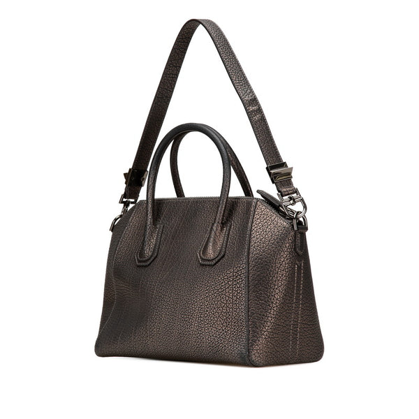 ジバンシー アンティゴナ ハンドバッグ ショルダーバッグ 2WAY ブラック ゴールド レザー レディース Givenchy 【中古】