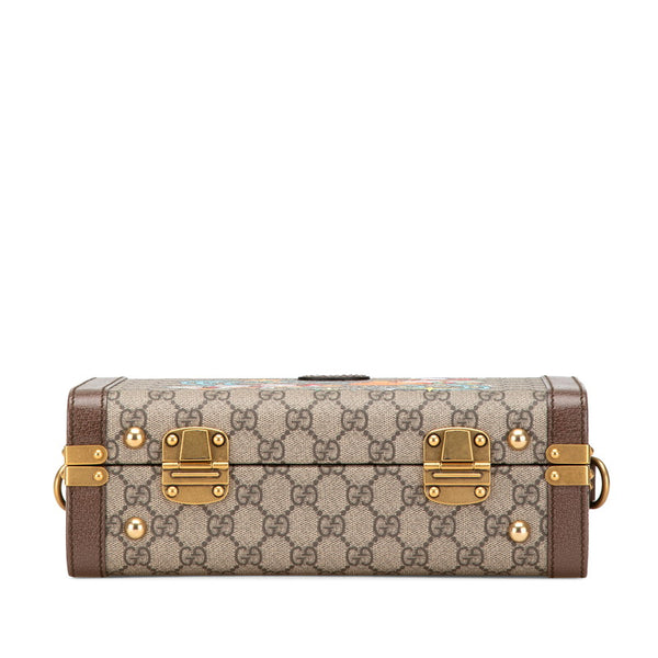 グッチ × ディズニー Disney GGスプリーム ハンドバッグ ショルダーバッグ 2WAY 633587 ベージュ ブラウン PVC レザー レディース GUCCI 【中古】