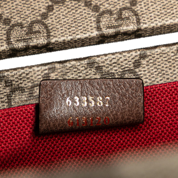 グッチ × ディズニー Disney GGスプリーム ハンドバッグ ショルダーバッグ 2WAY 633587 ベージュ ブラウン PVC レザー レディース GUCCI 【中古】