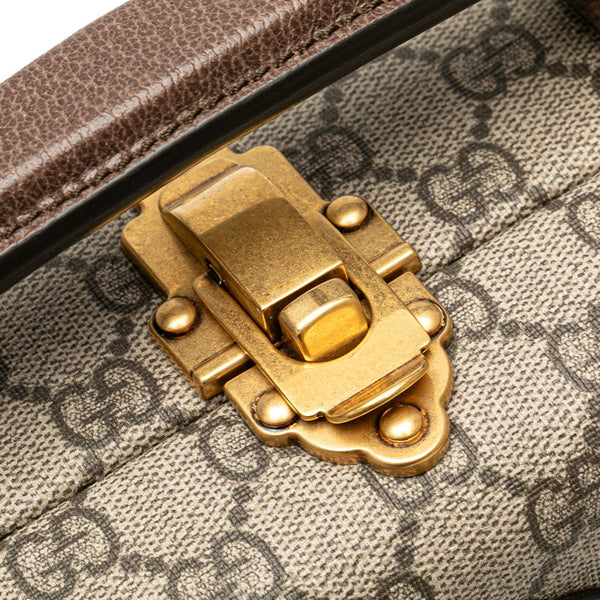 グッチ × ディズニー Disney GGスプリーム ハンドバッグ ショルダーバッグ 2WAY 633587 ベージュ ブラウン PVC レザー レディース GUCCI 【中古】