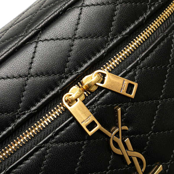 サンローラン ギャビー ミニ バニティバッグ ショルダーバッグ 2WAY ブラック レザー レディース SAINT LAURENT 【中古】